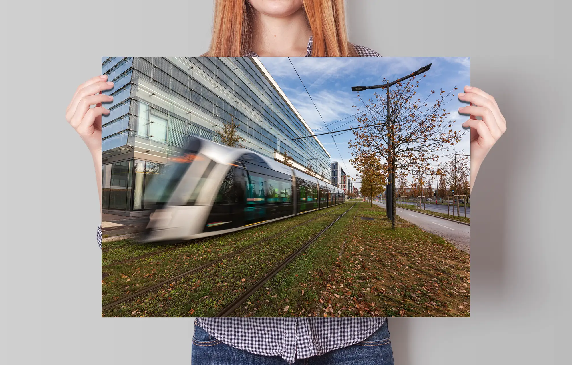 Tram Kirchberg business Luxembourg poster