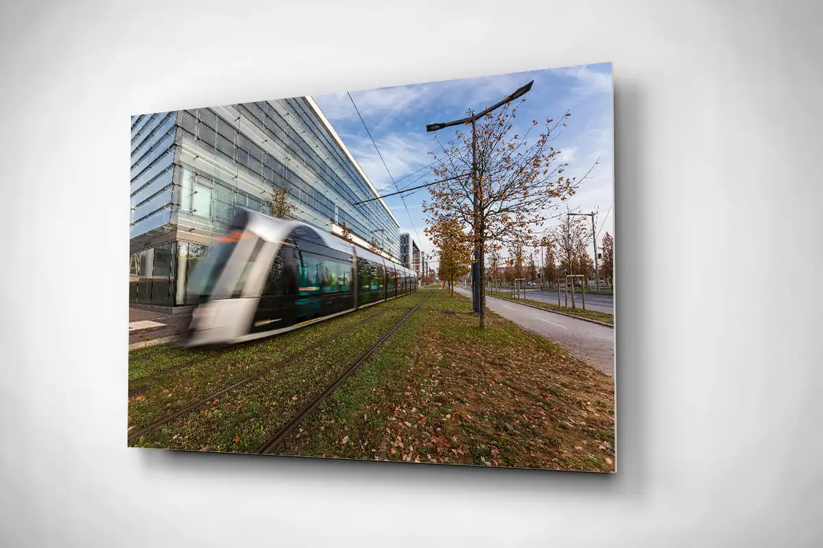 Tram Kirchberg business Luxembourg rigid poster