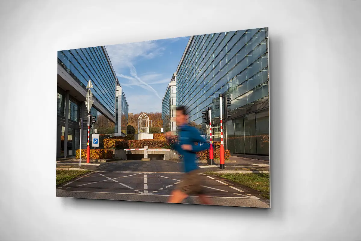 Luxembourg business quarter rigid poster