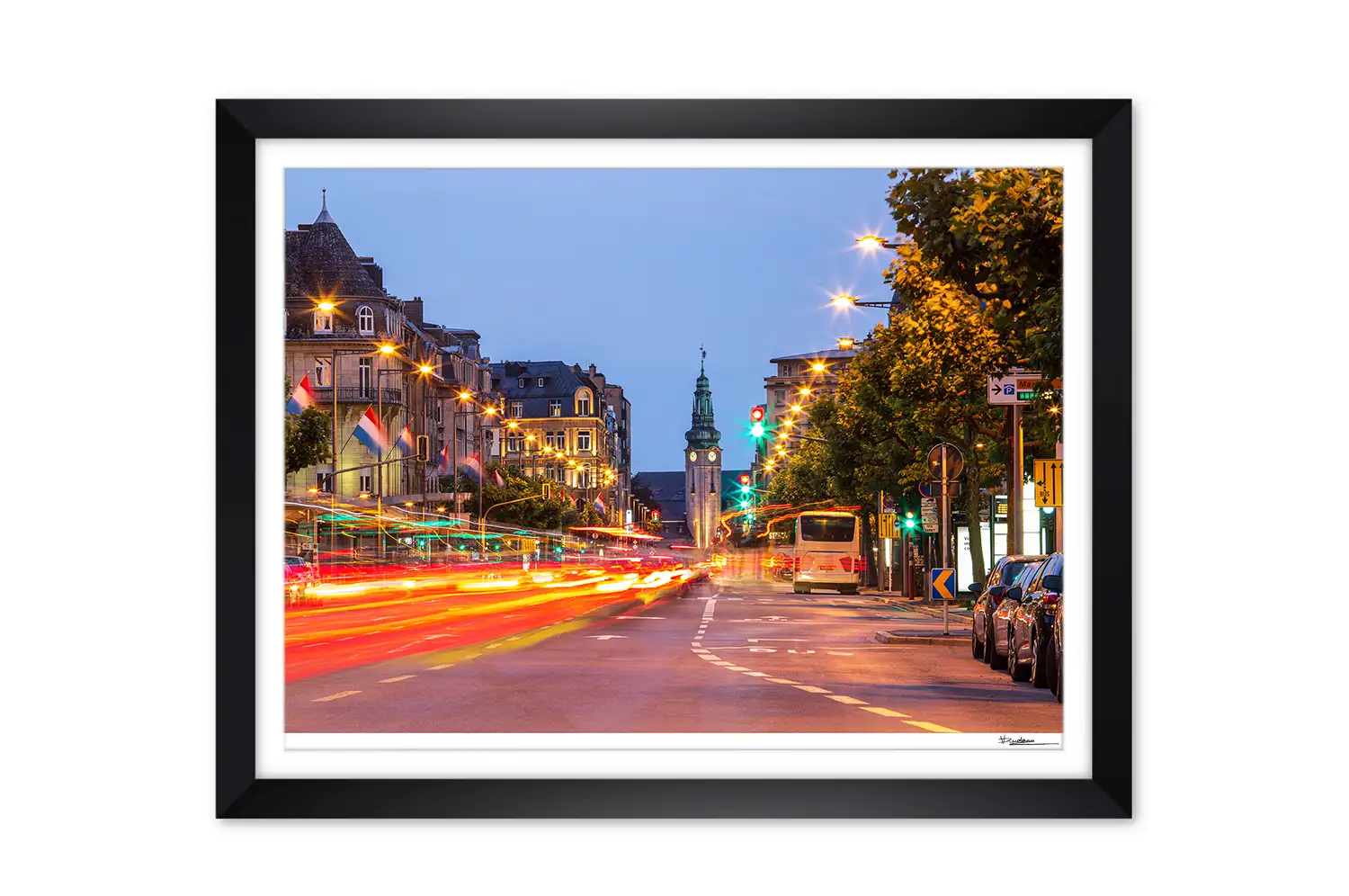 Luxembourg city train station Gare framed print