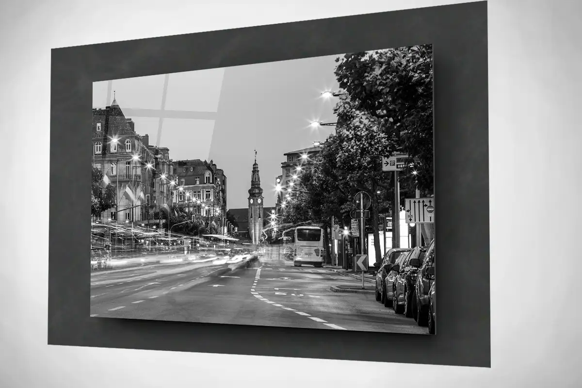 Luxembourg city train station Gare floating acrylic