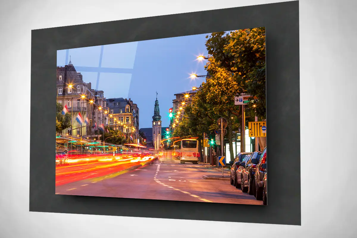 Luxembourg city train station Gare floating acrylic