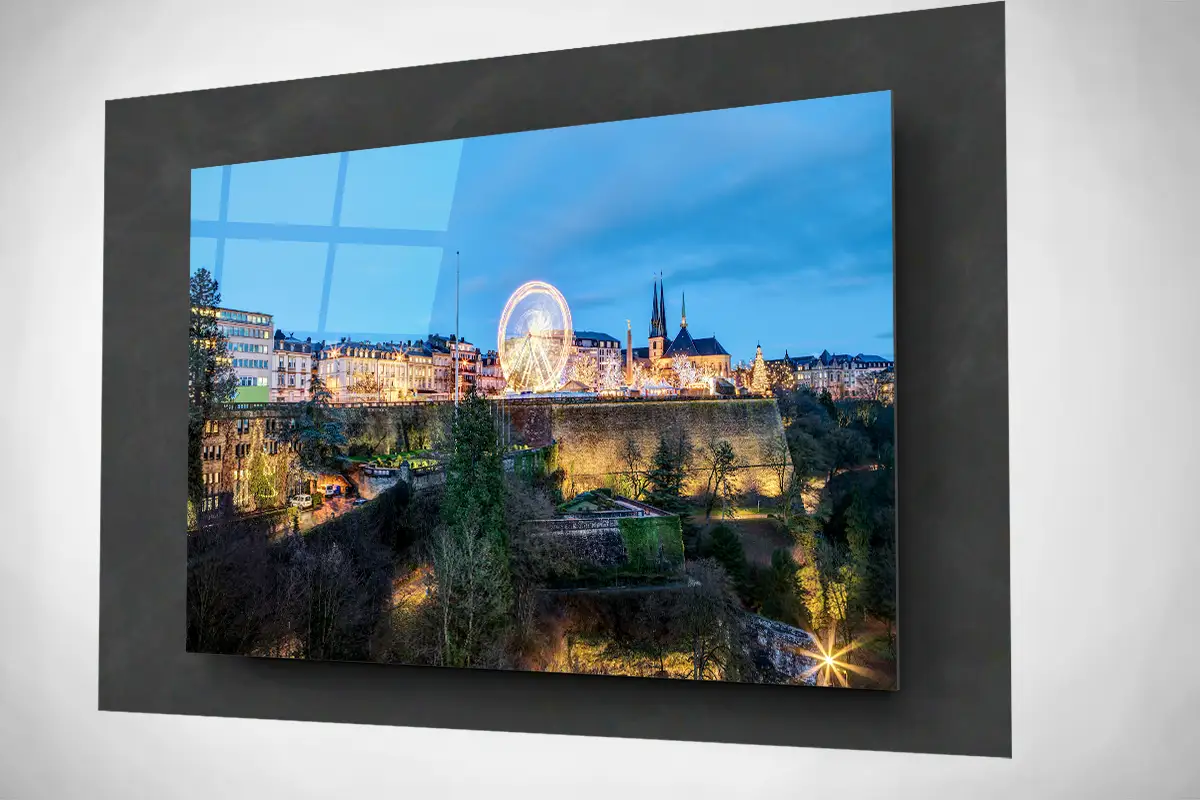 Luxembourg Christmas Market floating acrylic