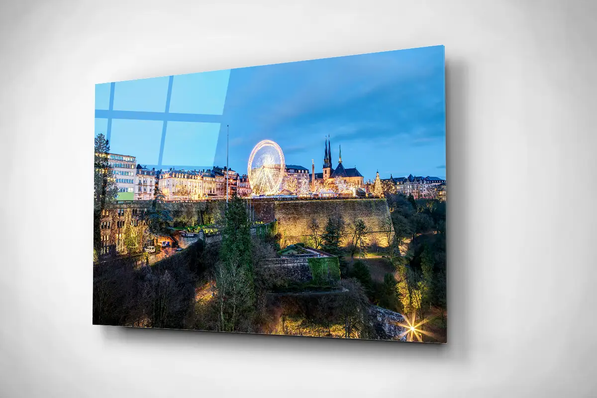 Luxembourg Christmas Market gallery print acrylic