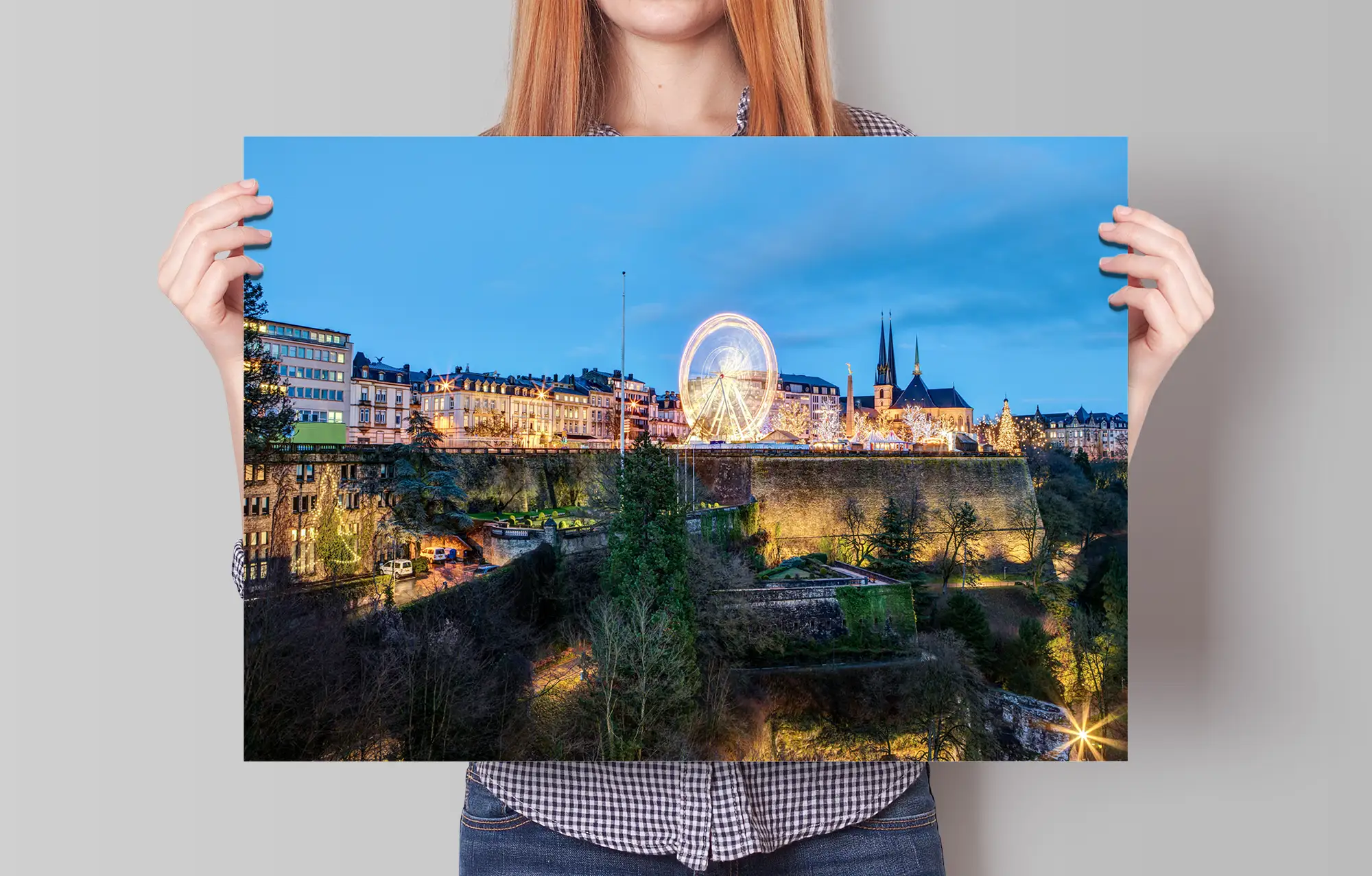 Luxembourg Christmas Market poster