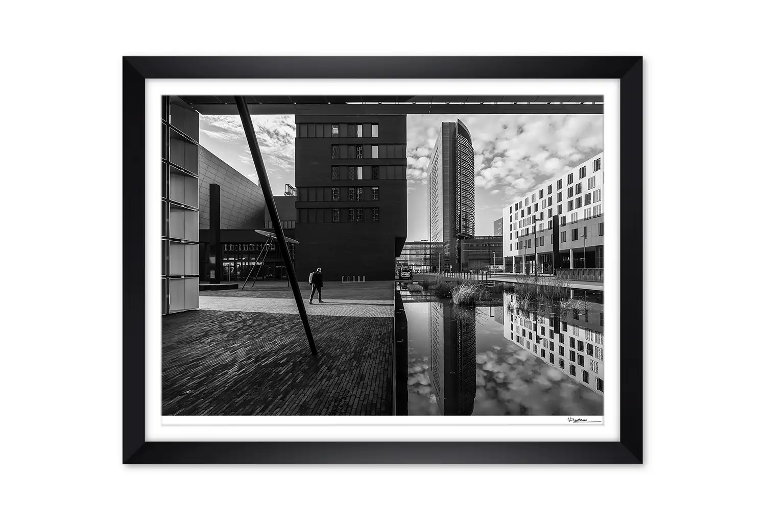 Belval in Esch sur Alzette Luxembourg black and white print