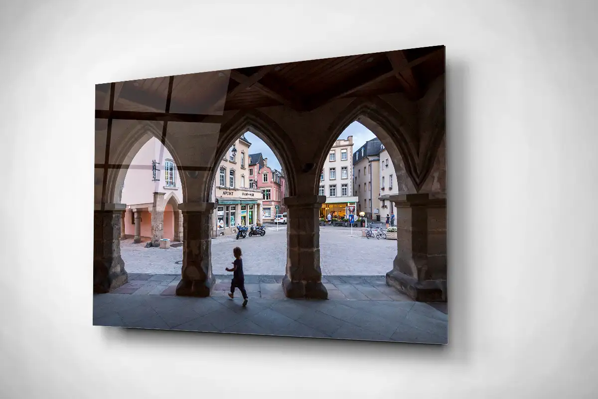 Echternach in Luxembourg street photo gallery print acrylic