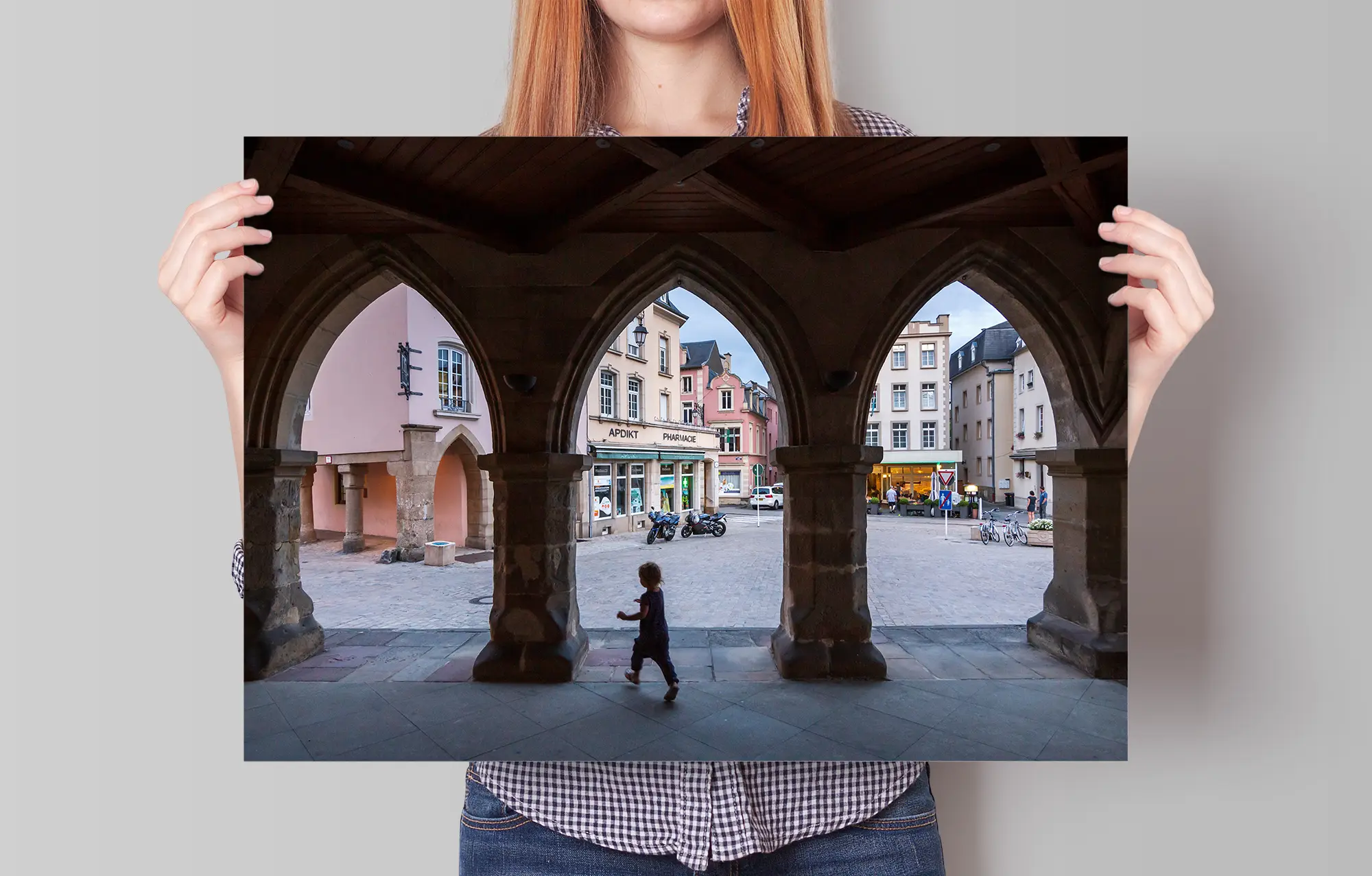 Echternach in Luxembourg street photo poster