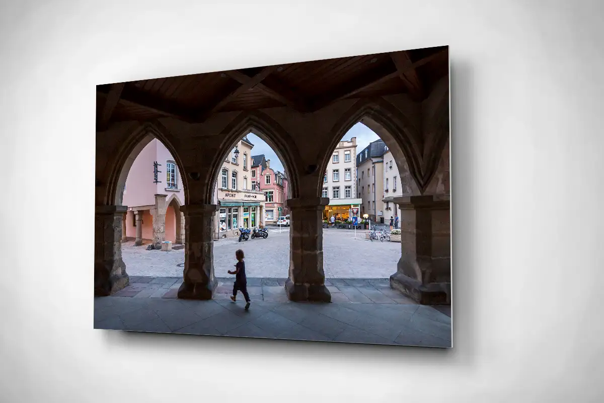 Echternach in Luxembourg street photo rigid poster