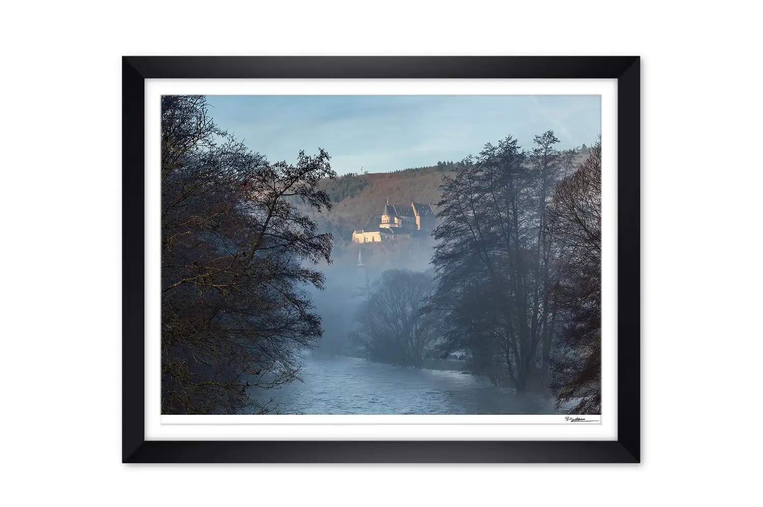 Vianden foggy river Our print
