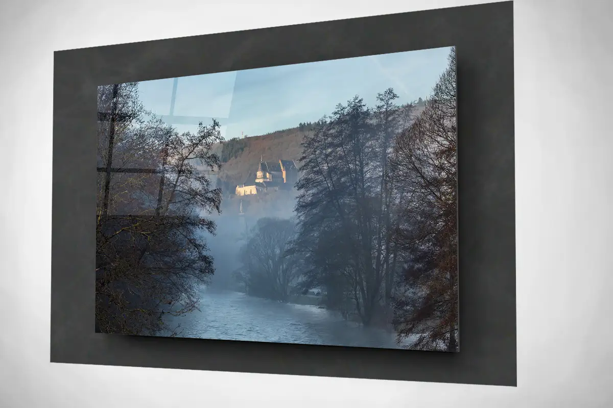 Vianden foggy river Our floating acrylic