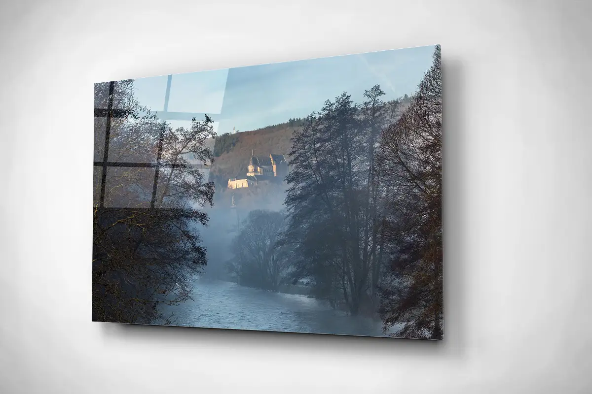 Vianden foggy river Our gallery print acrylic