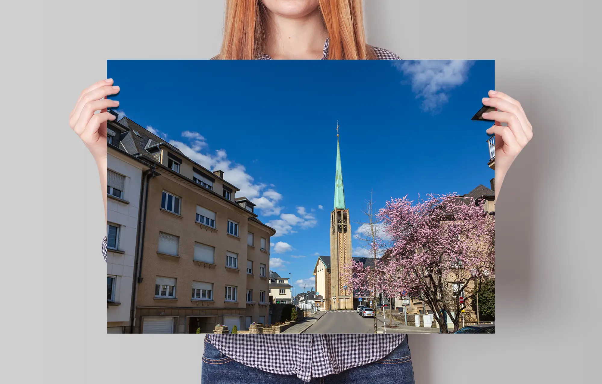 Spring in Belair Luxembourg city poster