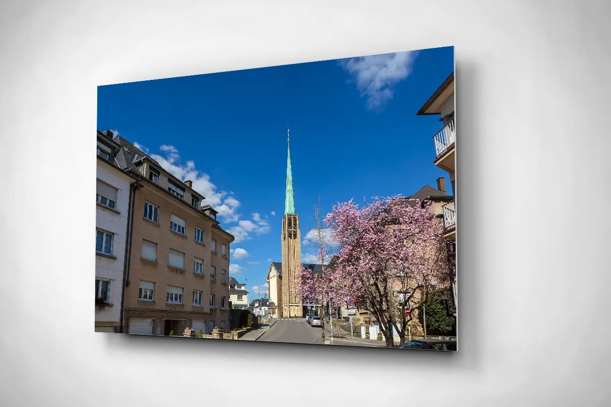 Spring in Belair Luxembourg city rigid poster