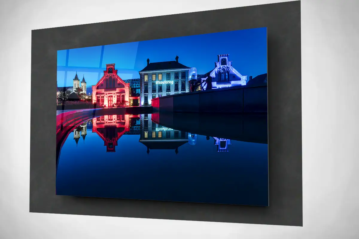 Mamer Castle on National Day Nationalfeierdag floating acrylic