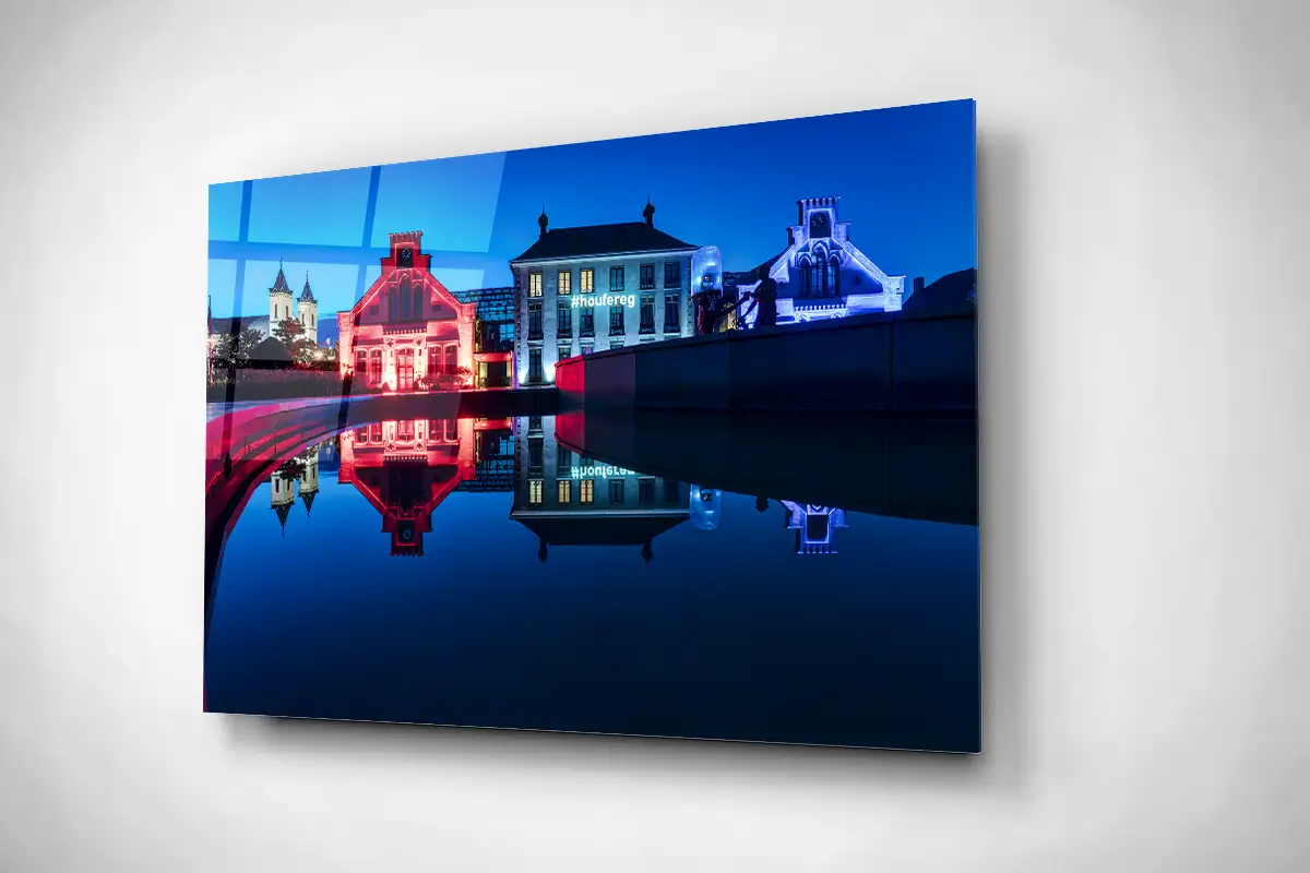 Mamer Castle on National Day Nationalfeierdag gallery print acrylic