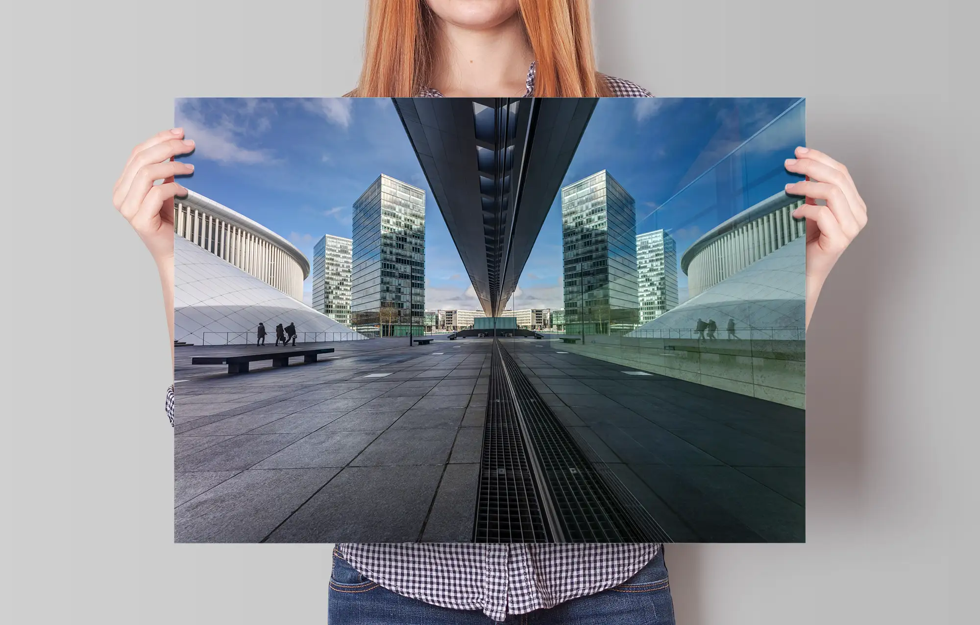 Business Kirchberg in Luxembourg city poster